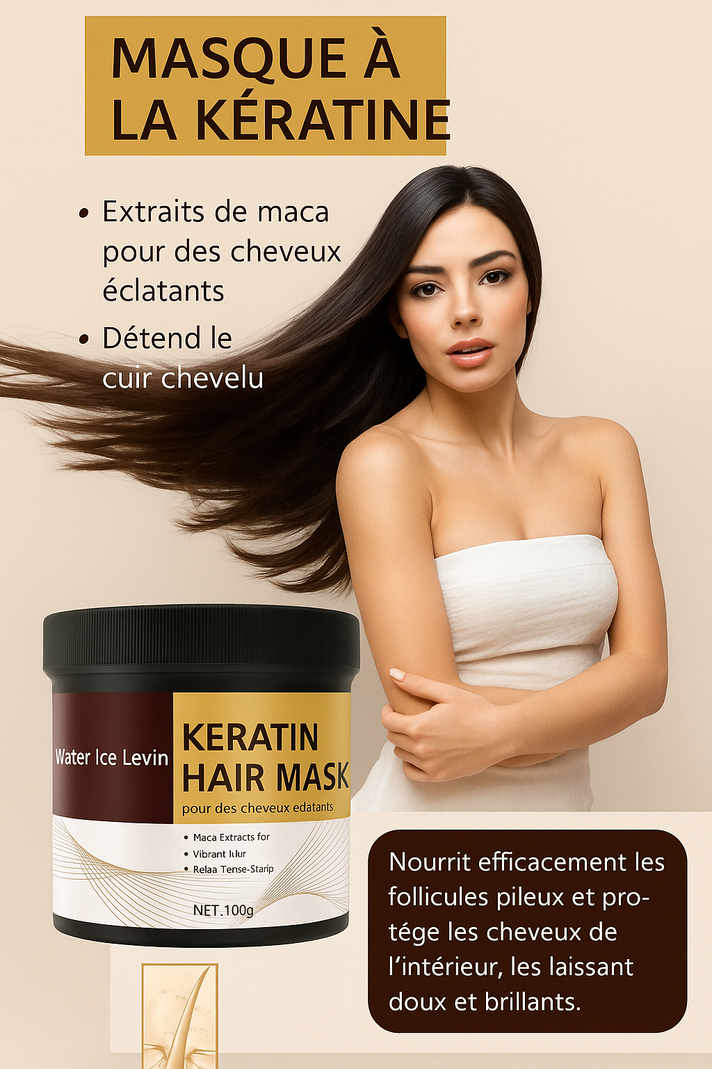 Masque capillaire a la kératine